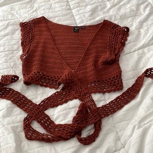 Women’s crochet wrap top